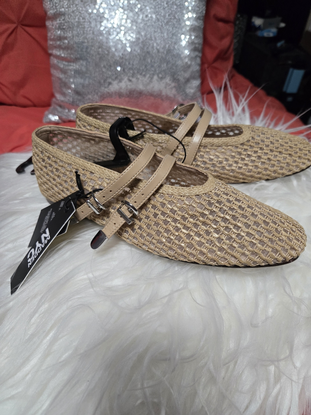 Madden NYC Women's Woven Ballet Flats